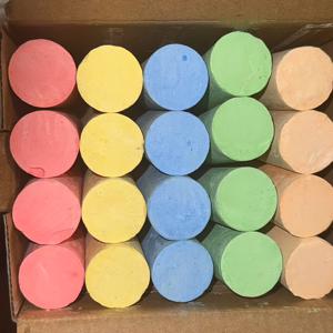 TEMU 20개입 대형 컬러 인도화이트 세트, 5가지 색상 포함, 야외 아트용, 창의적인 놀이,예술 도구,세탁 가능한 분필,고품질 안료,큰 분필 조각,도시 예술가들