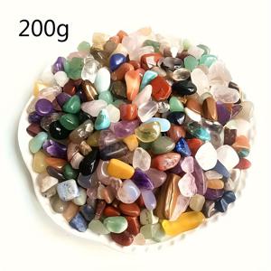 TEMU 100-200g 천연 혼합 광택 칩스 및 스톤 | 아게이트, , 석류, 오브시디언 등 | 다색, DIY 공예, 홈 데코, 주얼리 만들기, 소원병, 정원 장식, 수족관 등에 적합 | 럭셔리 홈 데코 및 휴일 선물(크리스마스/ 데이)