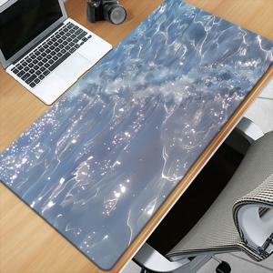 TEMU 1개 XXL 대형 게이밍 & 오피스 데스크 매트 - 미끄럼 방지 마우스 패드 & 키보드 매트, 오션 리플 디자인, 초광대 PC/노트북용 컴퓨터 보호매트, 워크스테이션 - 이상적인 게이머 선물 (다양한 사이즈), 스타일리시 데스크탑 액세서리, 내구성 강화, 원격 근무자용