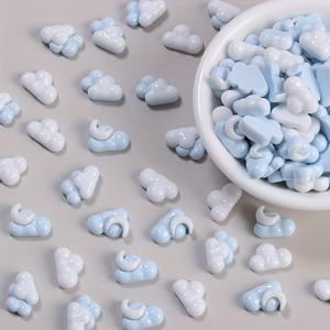 TEMU 30개 미니 시리즈 레진 장식 비즈 - DIY 헤어 액세서리, 네일 아트, 신발 참용 더블 레이어 화이트 플랫백 패치, 공예 비즈, 네일 아트 장식, 기발한 디자인, 정교한 제작