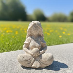 TEMU 1개 달의 여신 조각상 - 연꽃 자세 명상 장식, 실내/실외용 홈, 오피스, 가든 - 할로윈, 크리스마스, 추수감사절 선물에 완벽한 선택 - 전기 불필요 - 우아한 테이블탑 장식, 책장, 제단용 - 내구성 있는 레진 제작 - 여성, 요가 & 명상 공간을 위한 영적 장식품, 사무실 오너먼트, 평온한 디자인, 텍스처 마감, 인테리어 소품