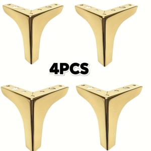 TEMU 4개 강화 철제 다리 테이블 패드 (나사 포함) - 커피 테이블, 소파 의자, 욕실 화장대용 튼튼한 금속 가구 다리 - 견고한 오일 러브드 마감, 간편한 설치, 가벼움 & 안정적인 디자인, 테이블용 가구 다리, 소파 의자 지지대, 모던한 미학, 오일러브드 마감