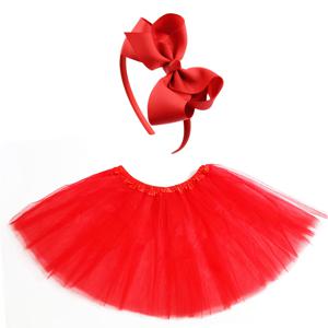 TEMU 소녀용 리본 헤어밴드, 3겹 메쉬 투투 스커트, 공주 스위트 앤 큐트 드레스 2피스 세트, 스커트 탄력 허리 3겹 메쉬, 안감 없음, 스커트 길이 30cm, 댄스 공연 및 생일 파티 드레스업 액세서리 세트에 적합, 머리삔, 앞머리핀, 머리고무줄, 여아 머리장식, 비녀, 헤어고무줄, 어린이, 집게핀, 헤어악세사리, 머리집게핀|댄스복