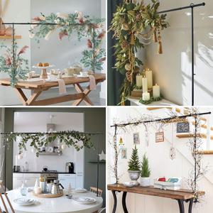 TEMU 헤비듀티 조절형 테이블탑 아치 - 2개의 구형 장식품을 수용하는 확장, 웨딩·파티·홈데코에 완벽. 견고한 철제 구조 – 전원 불필요; 실내/야외 사용: 파티 디스플레이 아치, 사계절 활용