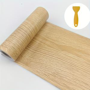 TEMU 1개 15cm x 5m 리얼한 나무결 복원 테이프 (바닥, 가구, 걸레받이 & 벽지용) - 주방, 침실, Y자, 나무결 스티커, 벽 복원, 벽 몰딩, 바닥 걸레받이, 벽 트림, 몰딩 시트, 벽 받침 접착제