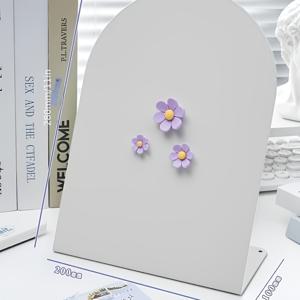 TEMU 1개 고품질 자석 메시지 보드 / 독립형 모던 데스크탑 정리대 / 다기능 디스플레이 패널 / 홈 메모 패드 - 호텔, 사무실, 카페, 커피숍용 3개의 꽃 자석 포함, 벽용 자석 보드