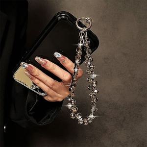 TEMU 16 Pro Max 폰 랜야드, 스타일 15 Pro 여성용 체인 라이트 럭셔리 모바일 스트랩 고급 손목 숏 체인 모든 휴대폰 호환 내구성 및 찢김 방지