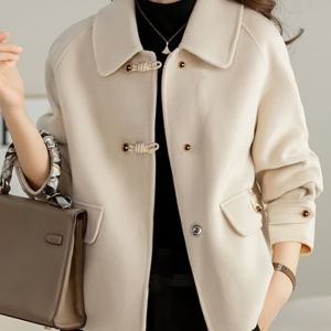 TEMU 여성용 우아한 진주 버튼 트위드 재킷 - 칼라 & 노치 코트, 구조화된 포켓, 루즈핏 , 사계절 착용 가능, 캐주얼에서 프로페셔널까지 (브라운/탄/블랙) - 손세탁/드라이클리닝