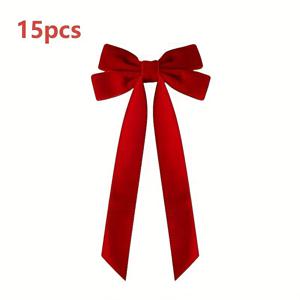 TEMU 12/15 레드 벨벳 리본, 크리스마스 화환 및 민속 공예용 장식, 깃털 없음, 매끄러운 표면, 선물 포장 및 프로젝트에 적합, 크리스마스 트리 리본, 크리스마스 장식, 선물 포장 재료, 크리스마스 공예 용품