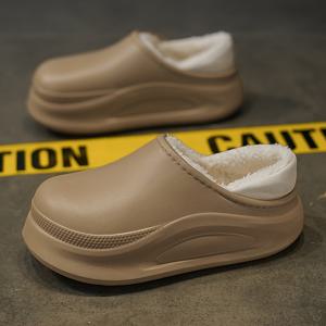 TEMU 남성용 슬립온 푹신한 신발 - 미끄럼 방지 두꺼운 밑창, 쿠션 깔창 & 아치 지지 - 실내/실외 겨울 슬리퍼 (집, 사무실, 여행용) - 간편한 슬립온 디자인 - 따뜻한 EVA 신발 (냉たい 바닥용) - 남성을 위한 이상적인 선물, 실내외 신발|실내화|사무실슬리퍼