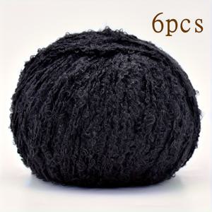 TEMU 6개입 60% 알파카 얀 30% 폴리에스터 10% 보풀 방지 섬유, 독특한 루프, 스웨터, 가디건, 스카프, 모자, 바지, 조끼, 인형 머리, 수공예품에 적합 - 부드럽고 따뜻한 니트 원단|뜨개실