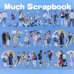 TEMU 패서바이, 다용도 캐릭터 스크랩북 테이프 스티커 - 고품질 PET 소재와 정교한 패턴, 콜라주 저널, 다이어리 노트북, DIY 카드, 사진 프레임 등에 적합, 스크랩북 장식품,예술적 디자인,창의적인 문구류, 접착제,광택 마감,장식용 라벨,문구류 애호가,공예 애호가