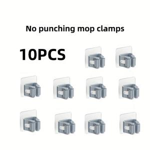 TEMU 10개 다기능 보조 후크, 드릴링 필요 없음, 벽걸이 강력 접착 걸이, 화장실 빗자루, 걸레 클립, 차고, 낚싯대, 자동차 및 가정용 수납에 적합, 유용한 도우미, 후크, 욕실 수납,모던 후크,세련된 디자인,고품질 접착제,내구성 있는 플라스틱,다용도 후크,수납 후크,청소 전문가,차량 소유자