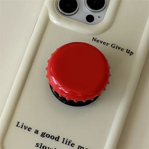 TEMU 귀여운 3D 병뚜껑 폰 그립톡 브래킷, 아이폰 16 15 프로용 사랑스러운 마카롱 유니버설 홀더 핑거링 지지 스탠드