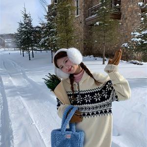 TEMU 여성용 영국풍 케이블 스웨터 코트 - 겨울용 따뜻한 칼라 하프 지퍼 스웨터 재킷, 네이비 블루, 세탁기 사용 가능한 오버사이즈 니트웨어, 가을/겨울 레이어링 (캐주얼에서 포멀까지)