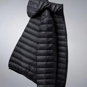 TEMU 남성 슬림핏 후드 재킷 - 앞면 포켓이 있는 가벼운 겨울 코트, 우아한 디자인, 필링, 캐주얼 및 포멀 웨어를 위한 레귤러 핏