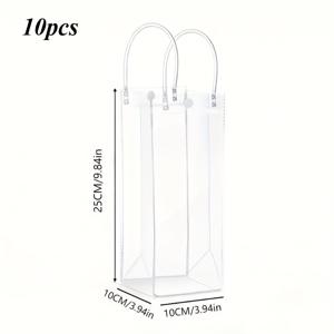 TEMU 10개 투명 PVC 꽃 가방 - 웨딩, 생일, 파티 답례품용 투명 꽃 선물 파우치 - 장미, 꽃, 사탕, 장신구를 위한 우아한 꽃 포장 - 선생님, 어머니, 발렌타인데이, 크리스마스, 할로윈, 추수감사절에 이상적