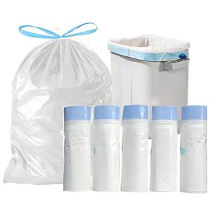 TEMU 75개입 고강도 누수 및 냄새 방지 쓰레기 봉투 (드로스트링 잠금) - 매우 두꺼운, 4-15 갤런 (15-60 리터) 쓰레기 봉투, 찢김 방지, 가정, 주방, 사무실, 애완 동물 배설물, 라이너에 적합 - 표준 과 호환|음식물쓰레기통