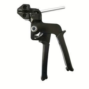 TEMU 1개 헤비듀티 스테인리스 스틸 커터 & 타이트너, 원터치 레버 잠금 시스템, 조절 가능한 제어로 지퍼 타이, 케이블 타이, 헤비 밴드 절단 및 고정 - 플라이어 유형 메커니즘 호환 (산업용, 가정용)