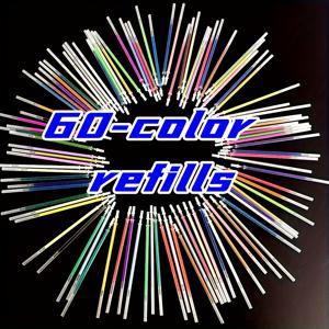 TEMU 60색 글리터 및 형광 젤 펜 세트 - 60색 및 60개 리필, 독특한 중성 형광 하이라이터, 미술 공예, 글쓰기, 스크랩북, 색칠 및 낙서에 적합 - 사무실 및 학교용, 학교 용품, 생생한 색상 선택, 부드러운 필기 경험, 미술 도구, 학교용 색칠 펜/학교 펜, 스크랩북 도구,아티스틱 하이라이터,고품질 잉크,오래 지속되는 리필,멀티컬러 마커