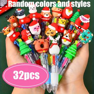 TEMU 32개/16개 귀여운 크리스마스 휴일 상상력 원형 펜 - 4색 잉크 세트, 파티 선물, 교실 보상, 생일 선물로 완벽 – 문구류, 이상적인 학교 및 사무용품 (할로윈, 크리스마스, 사무실 및 휴일 선물로 적합), 웃긴 볼펜, 학용품, 미니 볼펜, 예쁜볼펜, 캐릭터볼펜, 특이한 볼펜