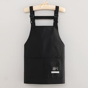 TEMU 여성용 짧은 앞치마 - 부드러운 폴리에스터, 주방, 카페, 레스토랑 또는 사무실 사용에 적합 - 요리 및 업무에 이상적, 단색 패턴, 폴리에스터 혼방, 카페 앞치마 | 단색 앞치마 | 폴리에스터 앞치마