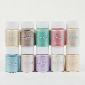 TEMU 10색 세트 반짝이는 파우더 - DIY 공예, 비누 & 레진 아트용 - 파스텔 & 생동감 넘치는 색상, 주얼리 만들기, 왁스, 에폭시 레진, 천연 - 10색 반짝이는 파우더 세트, 컬러링 미디어용