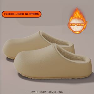 TEMU 여성용 겨울 따뜻한 - 단열 EVA 밑창 & 기모 안감 실내/외 하우스 슈즈, 아치 지지, 부드러운 쿠션 깔창 & 미끄럼 방지 고무 밑창 - 포근한 브라운, 실내 | 슬립온 디자인 | 내구성 좋은 접지력 신발, 차가운 바닥에 적합