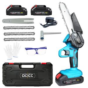 TEMU ocicc 소형 충전식 전기톱 대용량 배터리 무선 전기톱 옵션2(맛데리2개) 21V충전식 배터리 무선 전기 휴대용 톱 나무 가지치기