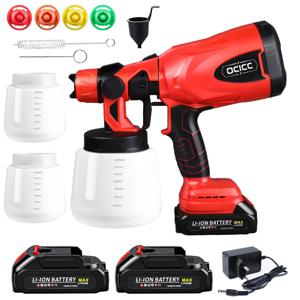 TEMU ocicc 독일기술 스프레이 건 충전식 자동 뿌리고 전기 페인트 스프레이건 고압 분무기 분사기 분사건