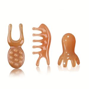 TEMU 3개 세트 마사지 스크래핑 도구 작은 개구리 경락 마사지 빗 돌고래 머리 마사지 빗 문어 마사지 빗