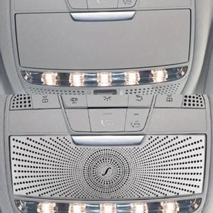 TEMU 벤츠 S205 W205 GLC X253 C253용 자동차 내부 프론트 리딩 라이트 커버 트림 램프 스티커