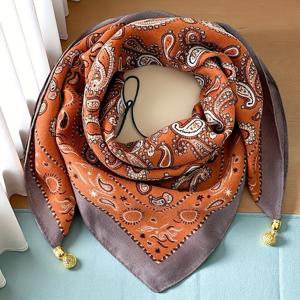 TEMU 여성용 자석 버클 페이즐리 스카프 숄 - 베이지 & 변신 목도리 & 헤어밴드, 부드럽고 가벼운 폴리에스터 사계절 숄, 웨딩, 파티, 여행용 - 우아한 유럽 스타일 손세탁 가능한 액세서리