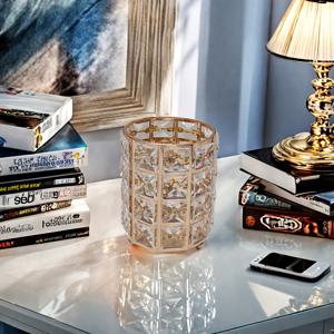 TEMU 럭셔리 광택 멀티 기능 메이크업 & 펜 홀더 정리함 - 로즈/로즈 핑크/화이트 대리석 느낌 돔 뚜껑, 가볍고 우아한 데스크 액세서리, 브러쉬 슬롯 포함, 화장대, 사무실, 욕실 수납용 - 장식용 브러쉬 케이스 & 펜