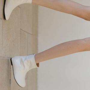 [차하야] NOI ANKLE BOOT_WHITE