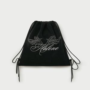 [헬레네 파리스] 코듀로이 엔젤 레터링 짐색 [블랙]