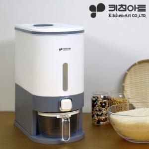 키친아트 허브 슬림형 원터치 10kg 쌀보관통 KR-KG10 / 쌀통 쌀독 잡곡통 보관용기