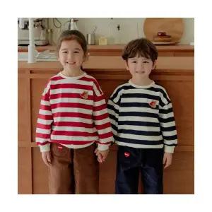 스트라이프 맨투맨 티셔츠(2color)