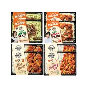 온더고 편스토랑 세트2(대파크림파스타2,갈비덮밥2,바베큐치킨덮밥2,오징어제육2)