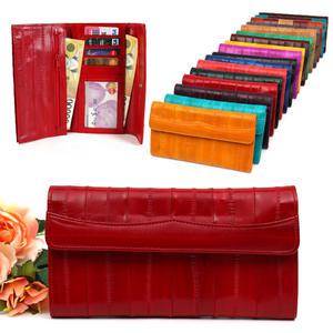 W33 핸디 장지갑 장어 가죽 지갑 카드 동전 남자 여자 엄마 빈티지 남녀공용 가벼운 지갑 고급 선물용