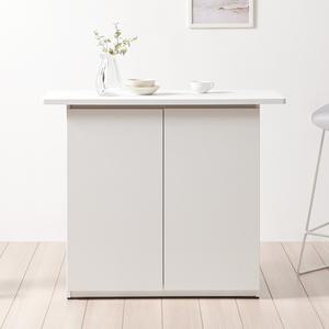 송목가구 LPM C형 홈바 테이블 아일랜드 식탁 조리대 그릇장