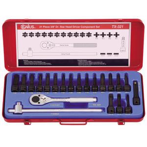 지니어스3/8SQ 별비트소켓세트/TX-321/21pcs/(SET)
