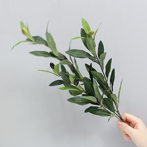 올리브 열매 가지 그린 인테리어 조화 소품 꽃 장식 실크플라워
