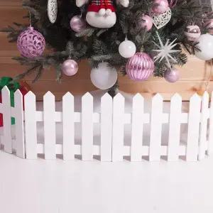 크리스마스 트리 하단 다리 커버 덮개 화이트 울타리 100x20cm 장식 소품 용품 데코 꾸미기