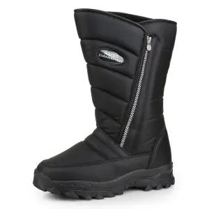 남성 바이크부츠 털안감 따뜻한 겨울방한화 라이더 지퍼 털부츠