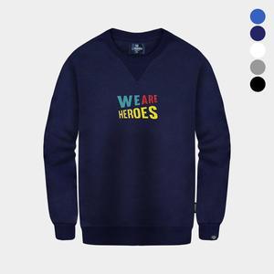 [진마니아]위아히어로 맨투맨티 남녀공용 빅사이즈 S~4XL 오버핏 박스티 루즈핏 긴팔 면티 단체티 티셔츠