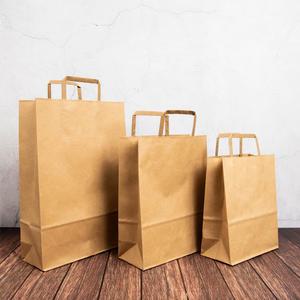 크라프트 플랫 쇼핑백 종이 쇼핑백 3가지 사이즈별 20개입