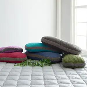 [NEW 색상추가] 목 편한 순면 피그먼트 바이오칩 땅콩 베개  높이조절가능)