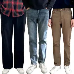 [28~40] 기모 청바지/빅사이즈 일자핏/배기/밴딩/조거/작업복