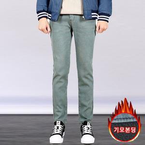 [프랭키뉴욕] 남자 겨울 기모 본딩 스판 일자 청바지 40까지 빅사이즈 연청 중청 검정 진청_IDPA01-4